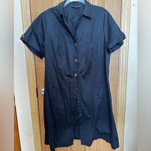 Apt. 9 Black Midi Button-Up Dress Sz 1X